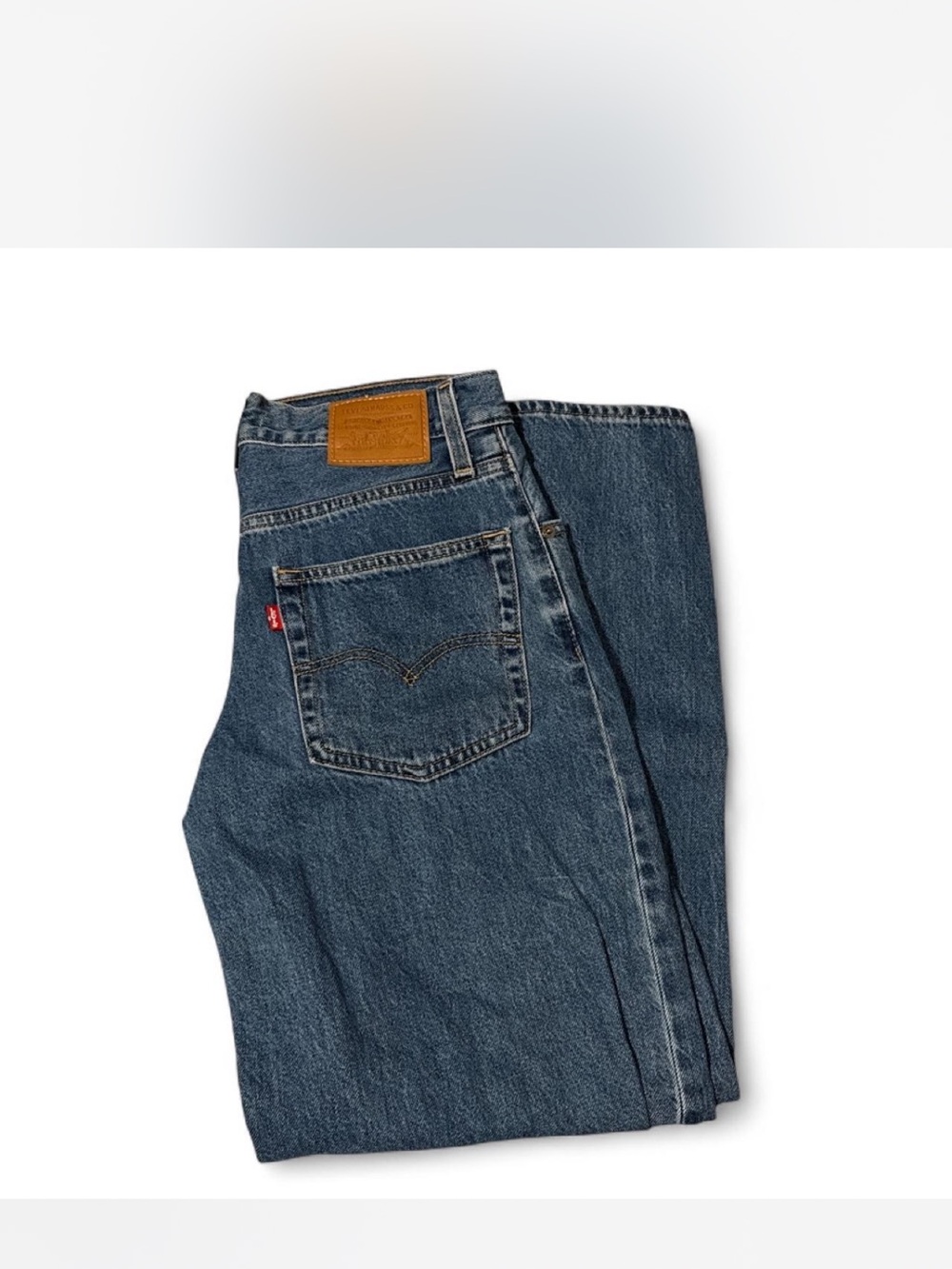 Levi's women’s baggy dad Dark Blue Jeans